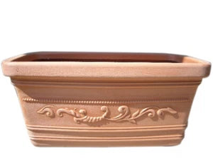 Fioriera Festonata Prestige 80x40x35 cm 74L Effetto Terracotta