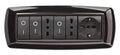 Placca Life Living Plast Nero 7 Posti
