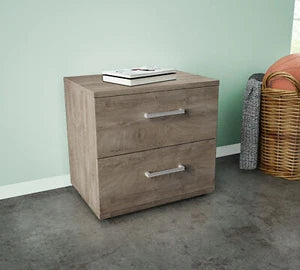 Kit Comodino 2 Cassetti 48x36x41 cm Rovere K105