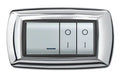 Placca Life Living Plast Cromo 4 Posti