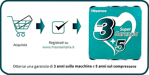Climatizzatore Hisense Easy Smart 12000 BTU Wi-Fi Inverter R32 Classe A++