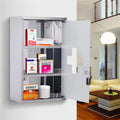 Armadietto Medicinali in Acciaio Inox con Serratura 50x30x18 cm