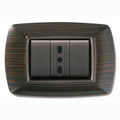 Placca Life Living Plast Wengé 4 Posti