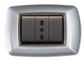 Placca Life Living Plast Alluminio Chiaro 3 Posti Confezione da 10 pezzi