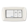 Placca Life Living Plast Bianco 4 Posti Cornice Bianco