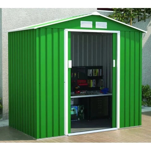 Casetta Box Attrezzi in Lamiera 213x131x195cm Verde