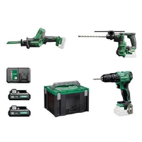 HiKOKI KC12SKB Kit 12V Brushless Trapano DV12DD + Tassellatore + Gattuccio