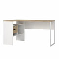 Kit Scrivania Angolare Function Plus Bianco e Quercia 145x81x77 cm - Gambe in Acciaio - MARKET PRIME SHOP
