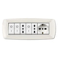 Placca Life Living Plast Bianco 7 Posti Cornice Bianco