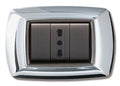 Placca Life Living Plast Cromo 3 Posti