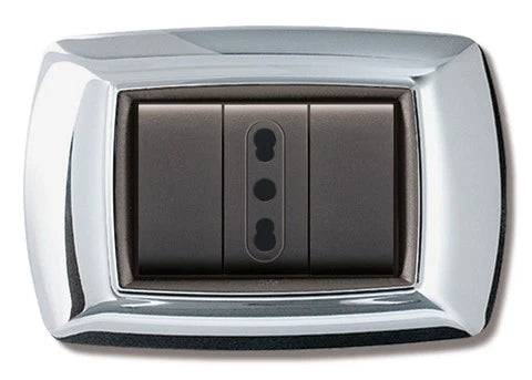Placca Life Living Plast Cromo 3 Posti