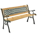 Panchina Attesa 126x51x73 cm Verde Rame e Legno Naturale – Confezione da 10 pz