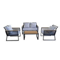 Set Salotto 4 Pezzi Gordes Nero – Arredo da Giardino