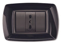 Placca Life Living Plast Nero 4 Posti