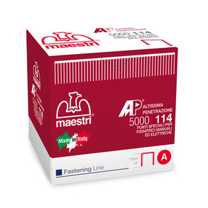 Punti Spillatrice Maestri 114 AP Alto Potenziale Zincati - 5.000 pz