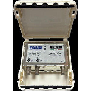 Amplificatore TV da Palo DVB-T2 5G 2 Ingressi UHF 20dB Regolabile – Filtro LTE