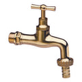 PL 355 - Rubinetto Curvo Ottone Lucido con Portagomma GR 1/2"