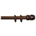 Bastone Legno a Tiro Diametro 35mm Noce Scuro 300cm Senza Supporto