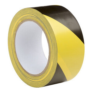 ART. CAP19820 NASTRO SEGNALETICO 50MMX33M ADESIVO GIALLO NERO 12PZ - MARKET PRIME SHOP