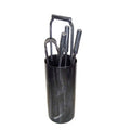 Set Attrezzi camino C/Contenitore 5 Pz