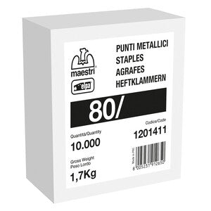 ART. CAP97167 MAESTRI PUNTI SPILLATRICE 80/14 10000 PZ GALVA