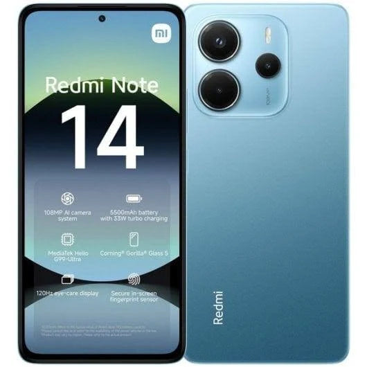 Xiaomi Redmi Note 14 4G 8/256GB Global Blue Alimentatore Incluso