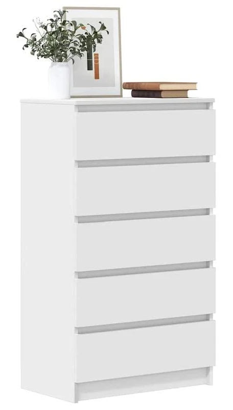Cassettiera in Legno 5 Cassetti 60x36x110 cm