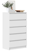 Cassettiera in Legno 5 Cassetti 60x36x110 cm