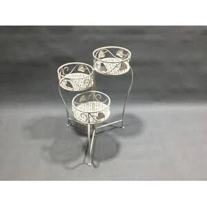 Fioriera 3 Posti 44x46xH65cm Bianco Antico Epoque
