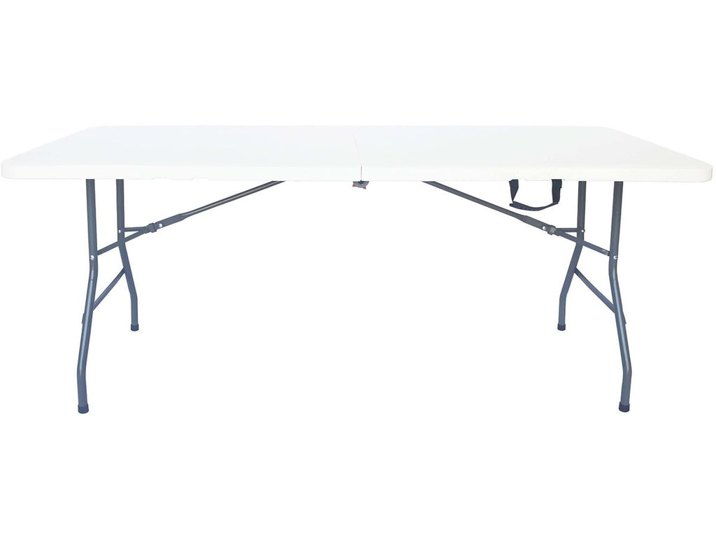 Tavolo da Giardino in Metallo 180x90x72 cm Bianco 8 Posti