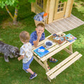 Tavolo in Legno per Bambini da Esterno con Panche | Abete | Panca 90 cm | Certificato EN-71 | Trasporto Incluso - MARKET PRIME SHOP