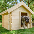 Timbela M401 Cuccia per Cani in Legno Abete Pino Taglia S 99x76x80 cm