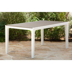 Tavolo da Giardino Harmony 160x90 cm H74 Bianco/Cappuccino