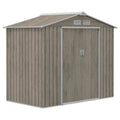 CASETTA DA GIARDINO IN METALLO 2.1x1.3M CON DOPPIA PORTA SCORREVOLE