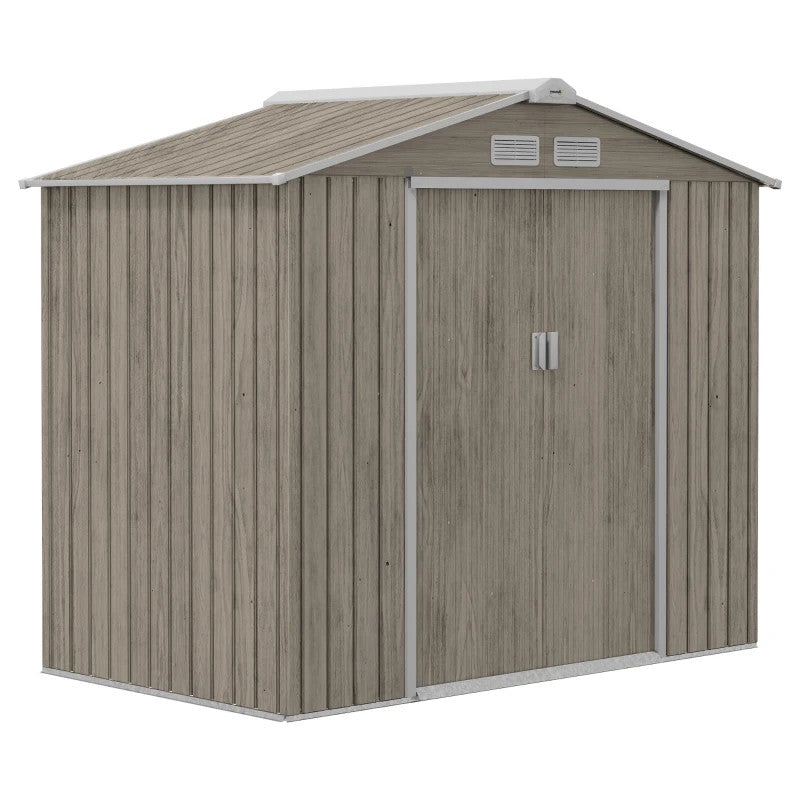 CASETTA DA GIARDINO IN METALLO 2.1x1.3M CON DOPPIA PORTA SCORREVOLE