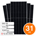Pannello Solare Fotovoltaico 580W TOPCon Monocristallino – Efficienza 22,45% IP68 TIER 1