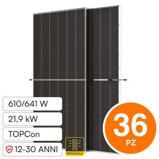 Pannello Solare Bifacciale Trina Solar 610W i-TOPCon N-Type – Dual-Glass fino a 641W