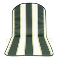 Cuscino Schienale Basso Double Face Rigato Verde 41x41x6 cm Confezione 8 Pezzi
