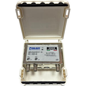 Amplificatore TV da Palo DVB-T2 5G 2 Ingressi UHF 30dB Regolabile – Filtro LTE