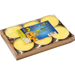 ART. CAP15985 CITRONELLA TEA LIGHT MADE IN ITALY D 60X25 MAXI 6 PZ 12cpnf