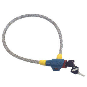 Laccio Antifurto per Bici Cavo Acciaio 10mm x 65cm con Chiave