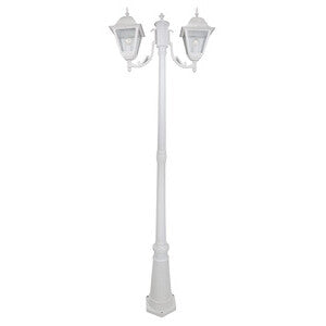 Lampione New York H 200 Cm 2 Luci Bianco