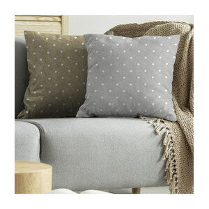 Cuscino Tulipano 57x57 cm Pois Grigio Confezione 4 Pezzi