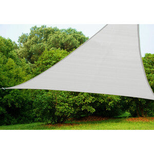 Tenda Vela Ombreggiante Triangolare HDPE 5x5x5 m Bianco Ottico