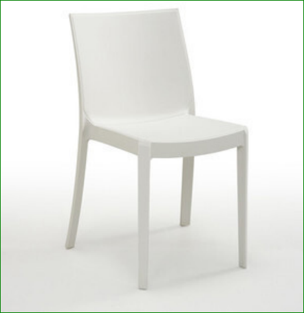 Art. 2234 Sedia in Polipropilene Perla Bianco per Esterno e Interno - MARKET PRIME SHOP