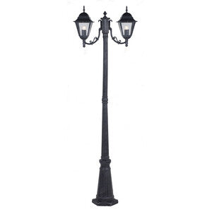 Lampione New York H 200 cm 2 Luci Grigio