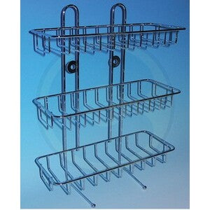 ART. CAP18826 MENSOLA ACCIAIO 3 RIPIANI CROMO DFW0225S 6PZ - MARKET PRIME SHOP