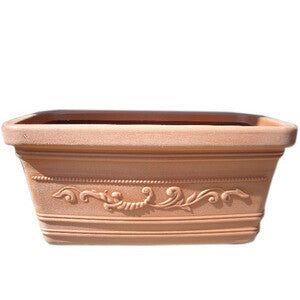 Fioriera Festonata Prestige 80x40x35 cm 74L Effetto Terracotta