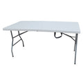 ART. CAP10243 C TAVOLO IN ACCIAIO E HDPE PIEGHEVOLE 152X76XH74CM - MARKET PRIME SHOP